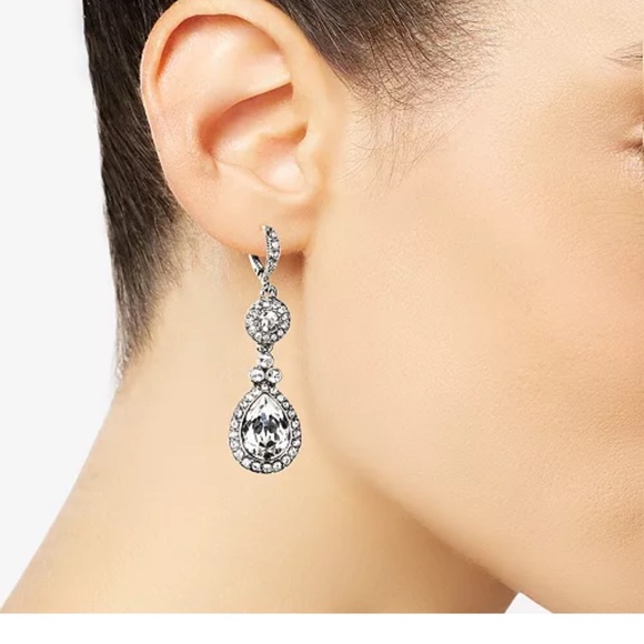 Givenchy Crystal Element Double Drop Earrings - Picture 2 of 4